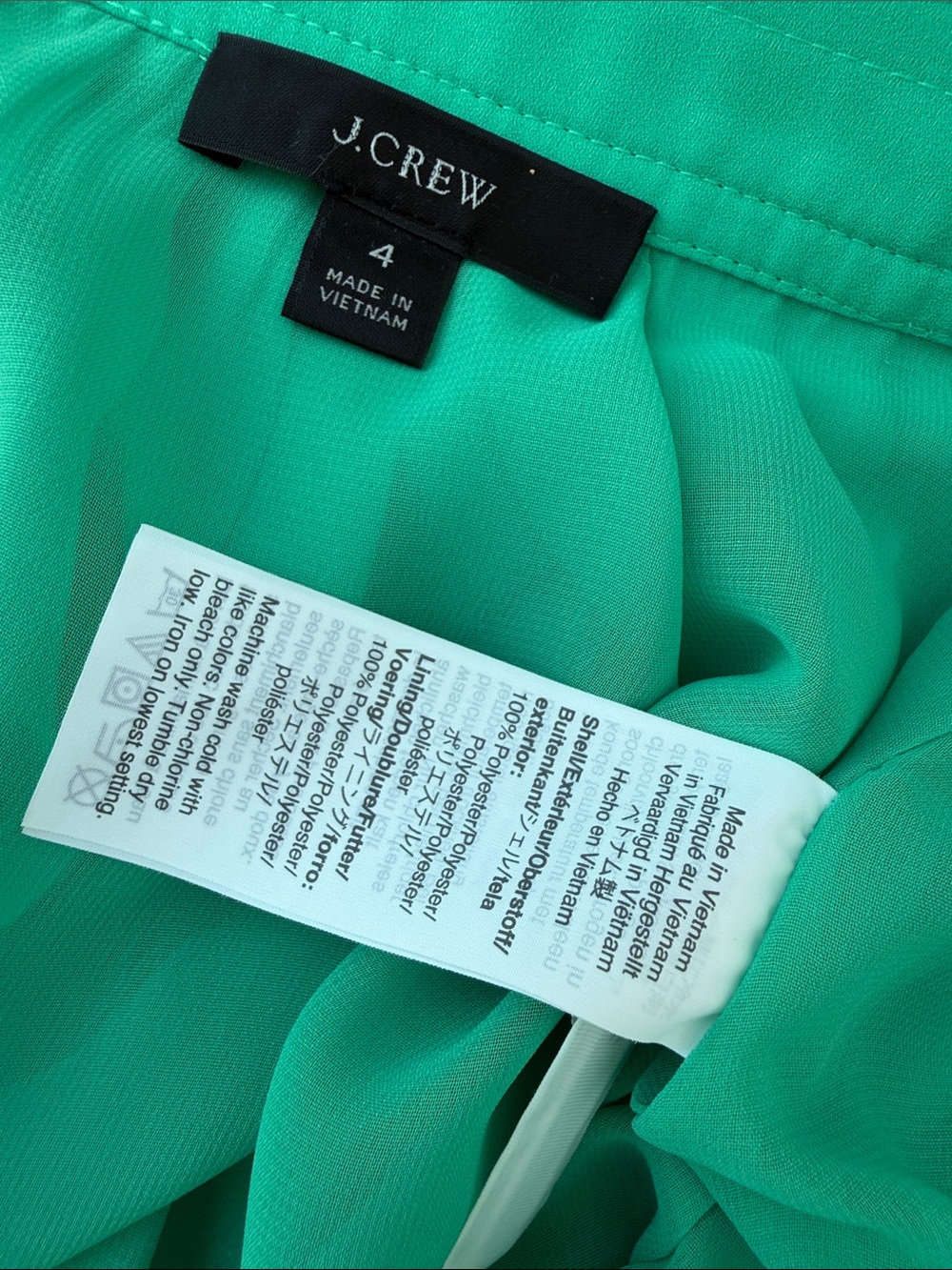 J. Crew Green Pleated Midi Skirt Size 4 - Picture 7 of 12